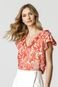 TRIMIX Blusa De Babados Estampada - Coral 3071 Blusa De Babados Estampada - CORAL 3071 P - Marca Trimix