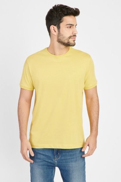 Camiseta Jersey Algodão Peruano Amarelo 110 - Marca Aramis