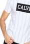 Camiseta Calvin Klein Jeans Listras Branco - Marca Calvin Klein Jeans