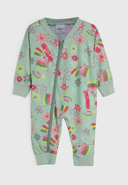 Pijama Infantil Elian Longo Cute Verde - Marca Elian