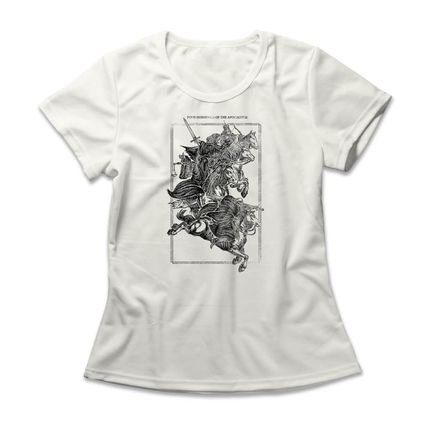 Camiseta Feminina Cavaleiros Do Apocalipse - Off White - Marca Studio Geek 