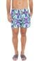 Bermuda Água Shorts Co Quadrada Tropical Azul - Marca Shorts Co