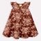 Vestido Bebê Menina Milon com Estampa de Flores em Cotton Marrom - Marca Milon