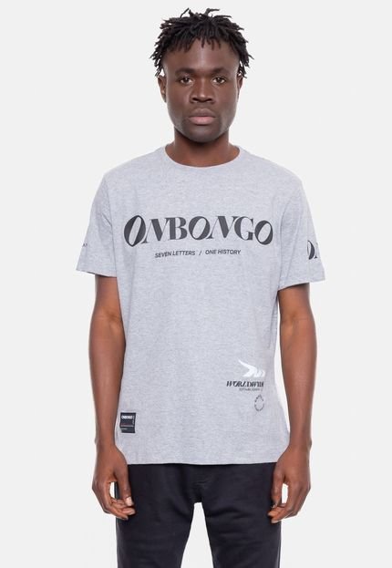 Camiseta Onbongo Estampada Cinza Mescla - Marca Onbongo