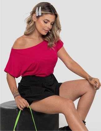 Blusa Ombro a Ombro - Rosa Pink - Perfit