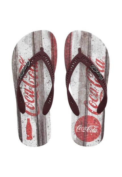 Chinelo Coca Cola Shoes Logo Vinho - Marca Coca Cola