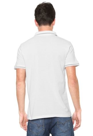 Camisa Polo MRC Regular Slim Estampada Branca