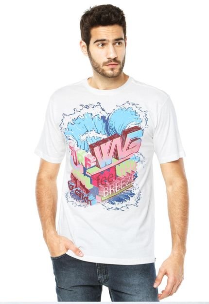 Camiseta Wave Giant Breeze Off-White - Marca WG Surf