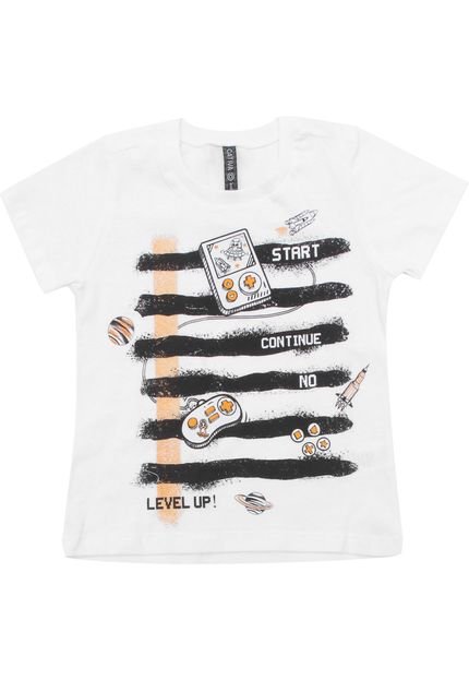 Camiseta Cativa Kids Menino Frontal Branca - Marca Cativa Kids