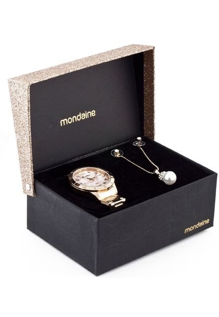 Kit Relógio Mondaine 94872LPMKDE1K1 Dourado - Marca Mondaine