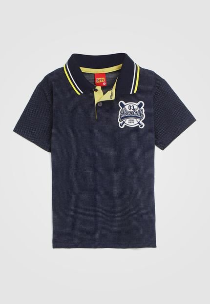 Camisa Polo Kyly Infantil Frisos Azul-Marinho - Marca Kyly