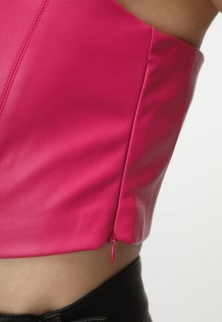 Top Cropped Only Resinado Rosa