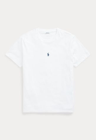 Camiseta Polo Ralph Lauren Logo Bordado Branca