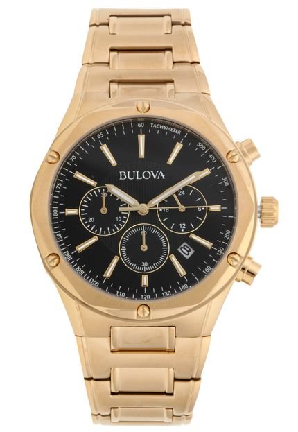 Relógio Bulova WB22408U Dourado/Preto - Marca Bulova