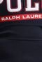 Blusa de Moletom Flanelada Fechada Polo Ralph Lauren Logo Azul-Marinho - Marca Polo Ralph Lauren
