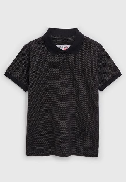 Camisa Polo Reserva Mini Infantil Logo Preta - Marca Reserva Mini