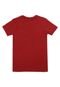 Camiseta Acostamento Menino Frontal Vermelha - Marca Acostamento