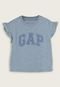 Camiseta Infantil GAP Babados Azul - Marca GAP