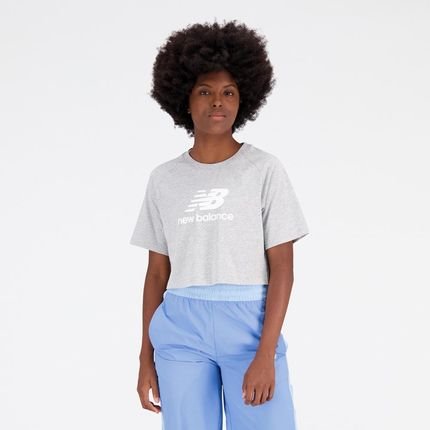 Camiseta Cropped New Balance Essentials Feminina - Marca New Balance