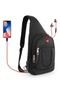 Pochete Transversal Shoulder Bag Saída USB Crossgear - Marca Crossgear