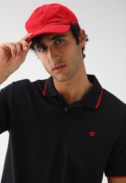 Camisa Polo Colcci Reta Logo Preta - Marca Colcci