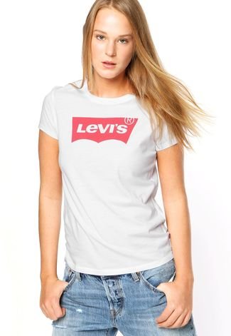 Camiseta Levi's Slim Crew Neck Tee Clássica Branca