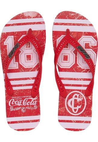 Chinelo Coca Cola Shoes 1886 Vermelho