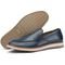 Sapato Social Loafer Couro Masculino Calce Fácil Forro Couro Leve Elegante Sofisticado Casual Marinho - Marca FRANCA GRIFFE