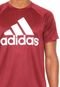 Camiseta adidas D2m Logo Vinho - Marca adidas Performance