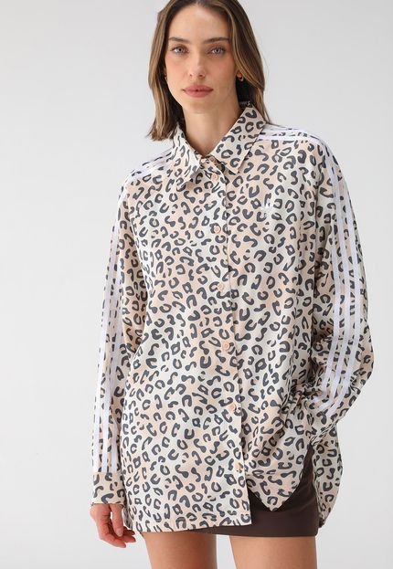 Camisa adidas Originals Leopard Luxe Off-White - Marca adidas Originals
