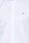 Camisa Lacoste Listras Branca/Azul - Marca Lacoste