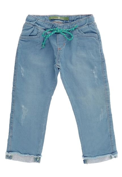 Calça Jeans Crawling Baggy Slouchy Moletom Azul - Marca Crawling