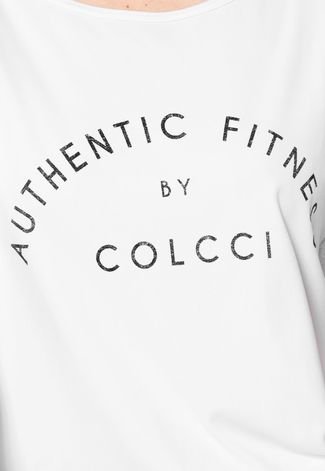 Camiseta Colcci Fitness Lettering Branca