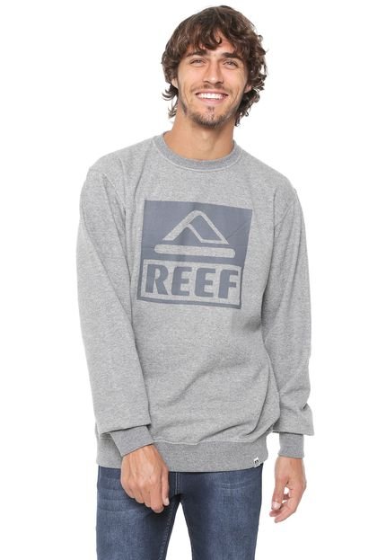 Moletom Flanelado Fechado Reef Sweatshirt Cinza - Marca Reef