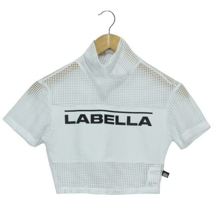 Cropped Labellamafia Telinha Streetwear Branco Feminino LabellaMafia Branco - Marca LabellaMafia