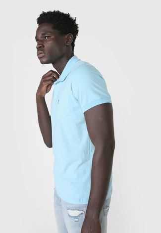 Camisa Polo Polo Wear Reta Logo Azul - Compre Agora