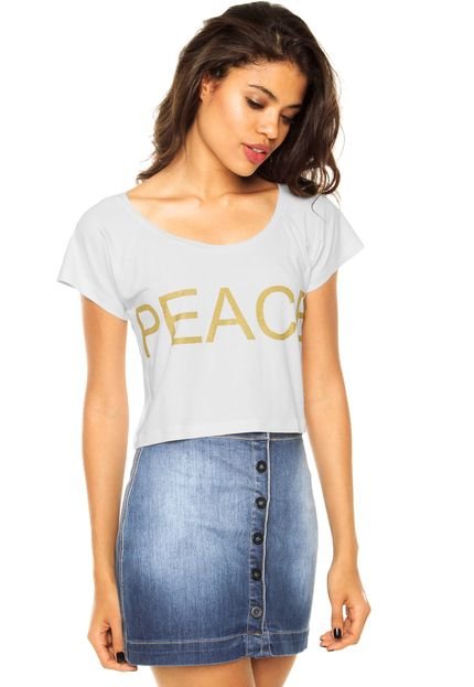 Blusa Pink Connection Peace Branca - Marca Pink Connection