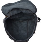 Mochila masculina pmt couro preto com zíper superior MOC03_P - Marca Malbork