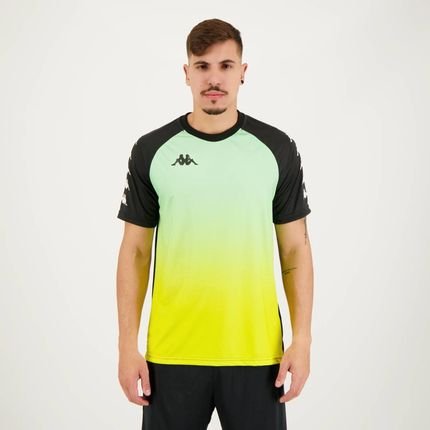 Camisa Kappa Sport Carrell Amarela e Preta - Marca Kappa