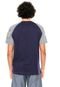 Camiseta Raglan New Era Rec New York Giants Azul-Marinho/Cinza - Marca New Era
