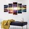 Conjunto de 5 Telas Wevans Decorativas em Canvas 90x160 Abstrato Light Colorido - Marca Wevans