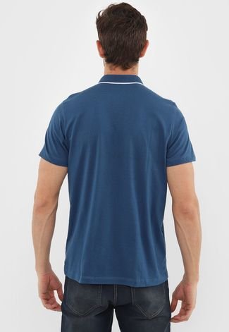 Camisa Polo Yachtsman Reta Listrada Azul-Marinho