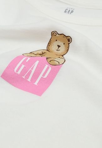 Camiseta Infantil GAP Logo Branca