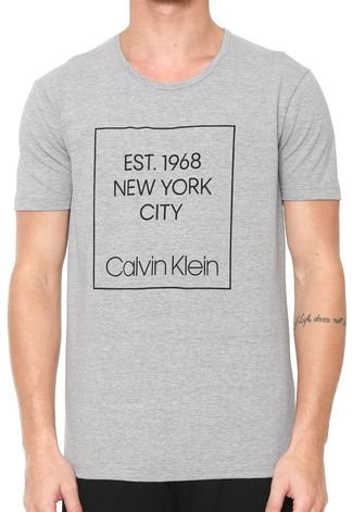 Camiseta Calvin Klein Underwear Lettering Cinza