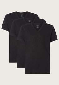 Pack 3 Camisetas Calvin Klein Negro - Calce Regular