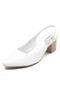 Scarpin Comfortflex Fivela Branca - Marca Comfortflex