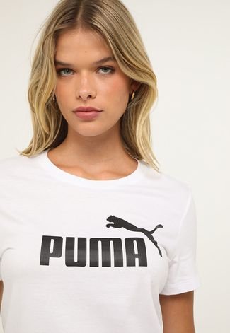 Camiseta Puma Logo Branca
