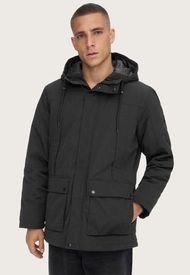 Parka Only & Sons con Capucha Negro - Calce Regular
