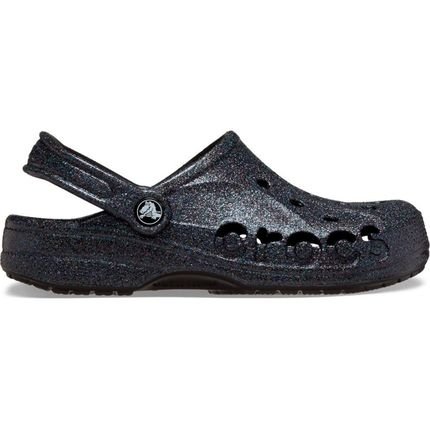 Sandália baya glitter clog black Preto - Marca Crocs