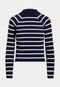 Suéter Tricot Lauren Ralph Lauren Listrado Azul-Marinho - Marca Lauren Ralph Lauren